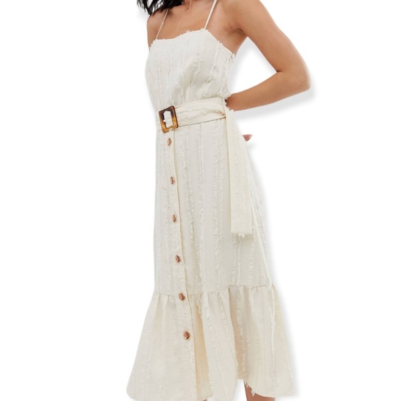 Anthropologie Moon River Boho button through midi dress with buckle Size… - Picture 5 of 13